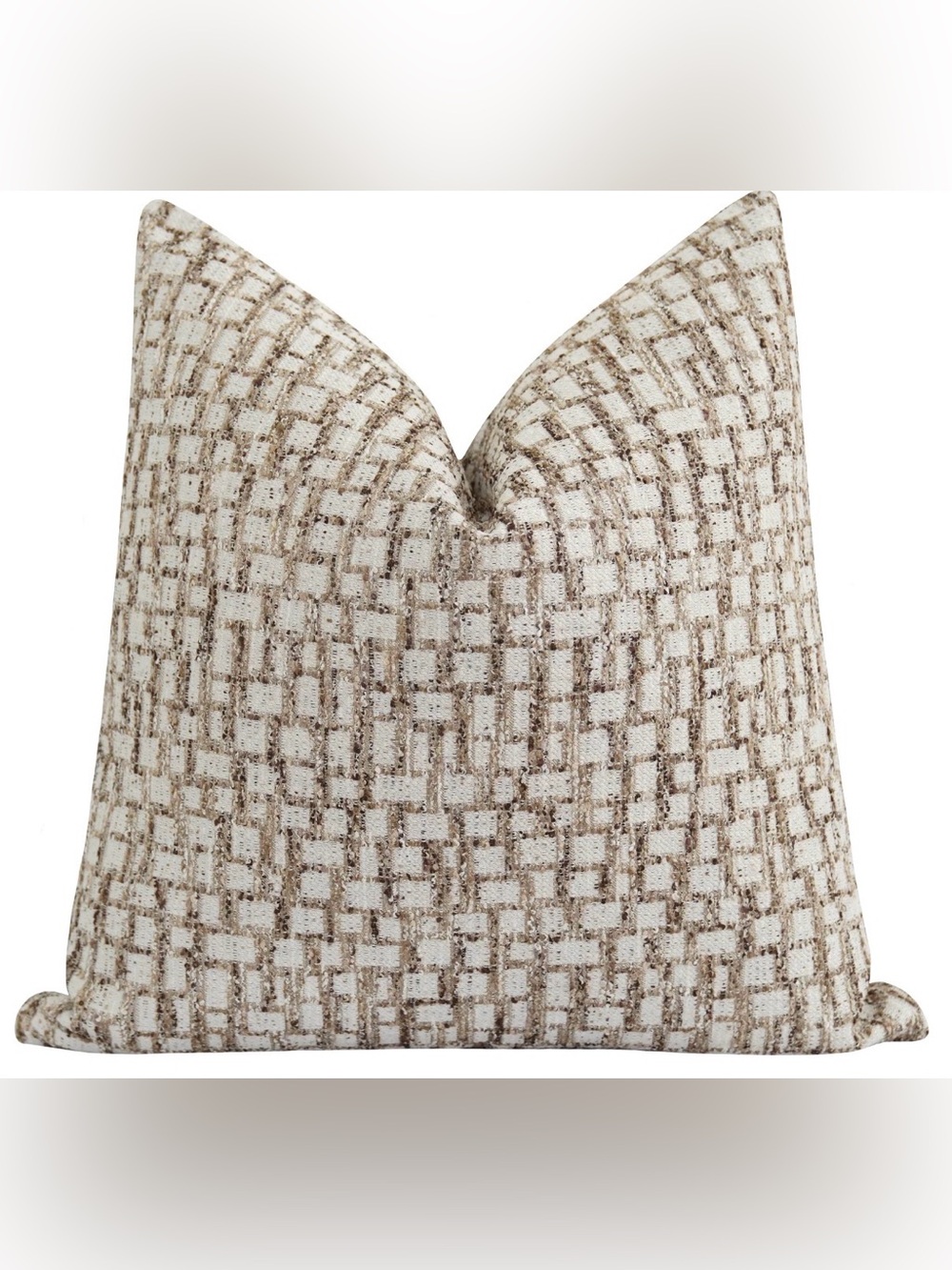 TRYON PECAN WOVEN THROW PILLOW- Land of Pillows 22x22 Cover Only Set of 2